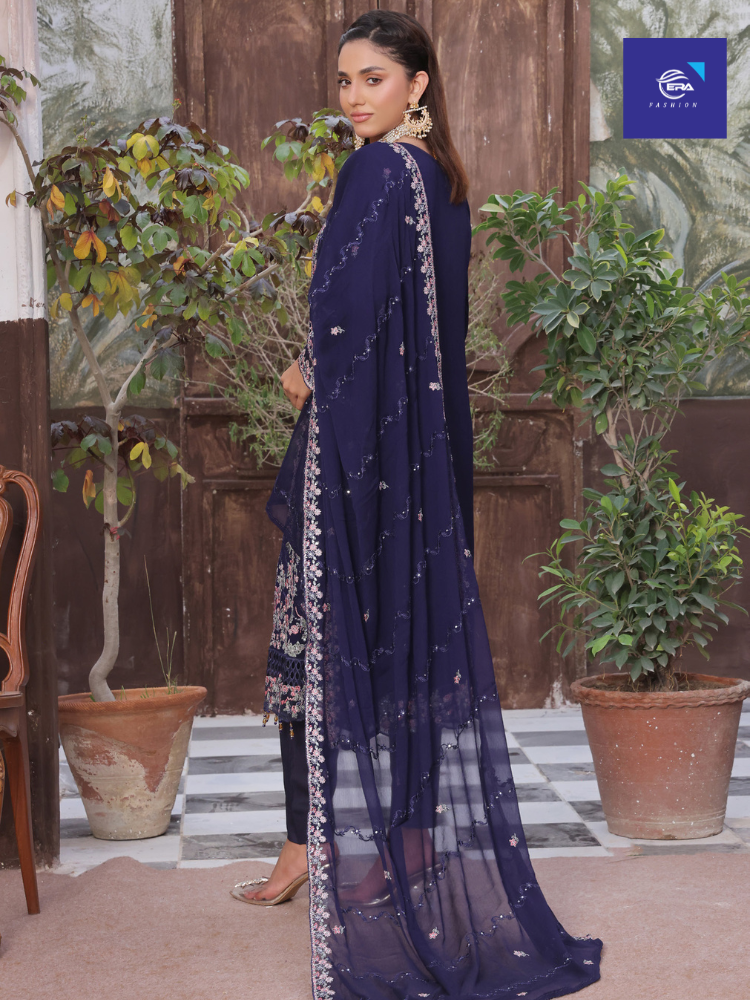 Amsaal Luxury Embroidered Chiffon